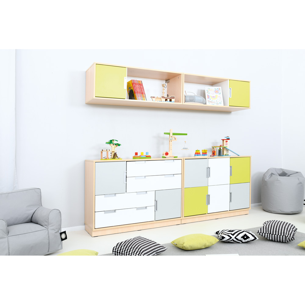 Quadro - široká závesná skrinka - pravá, javor