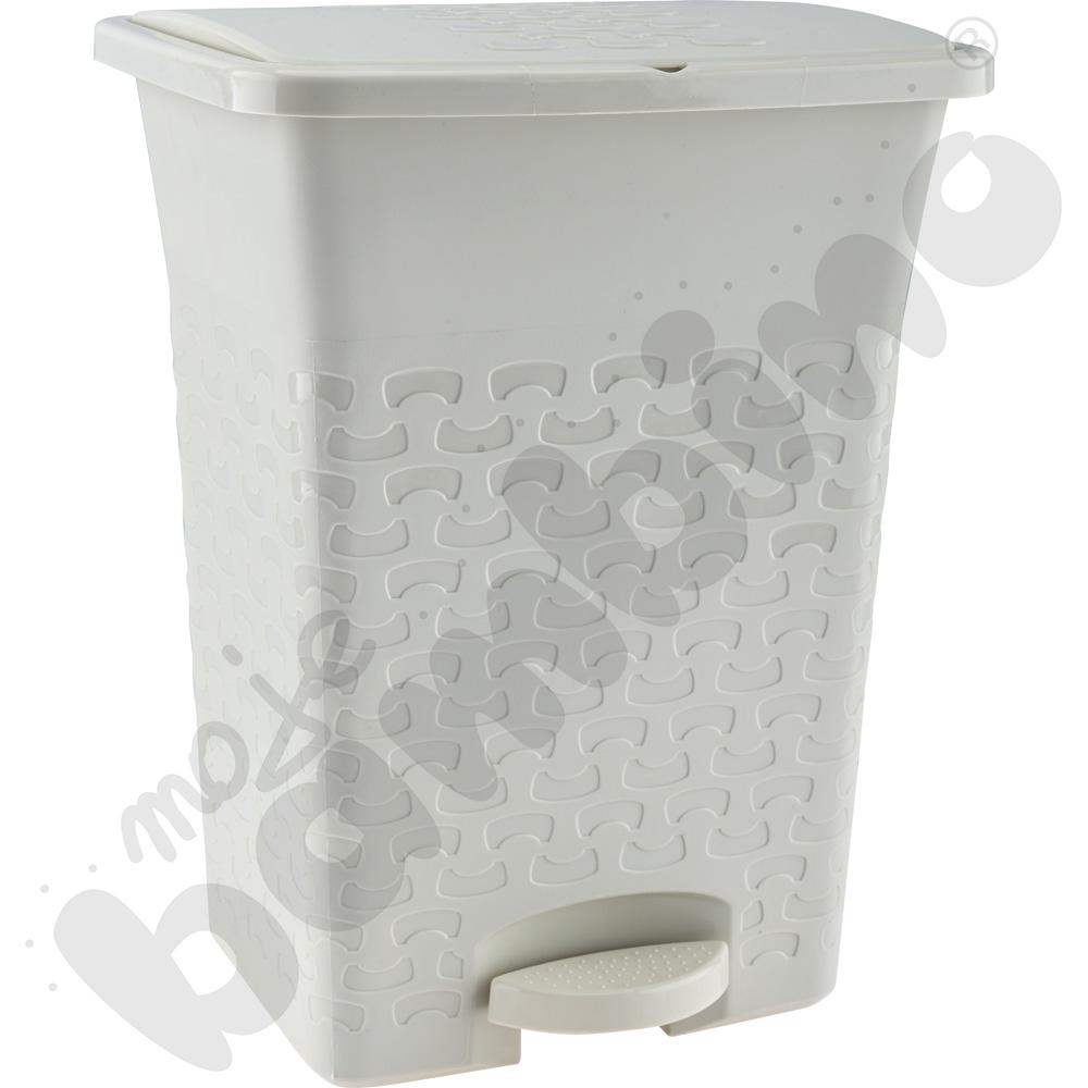 Kosz Cotton z pedałem biały