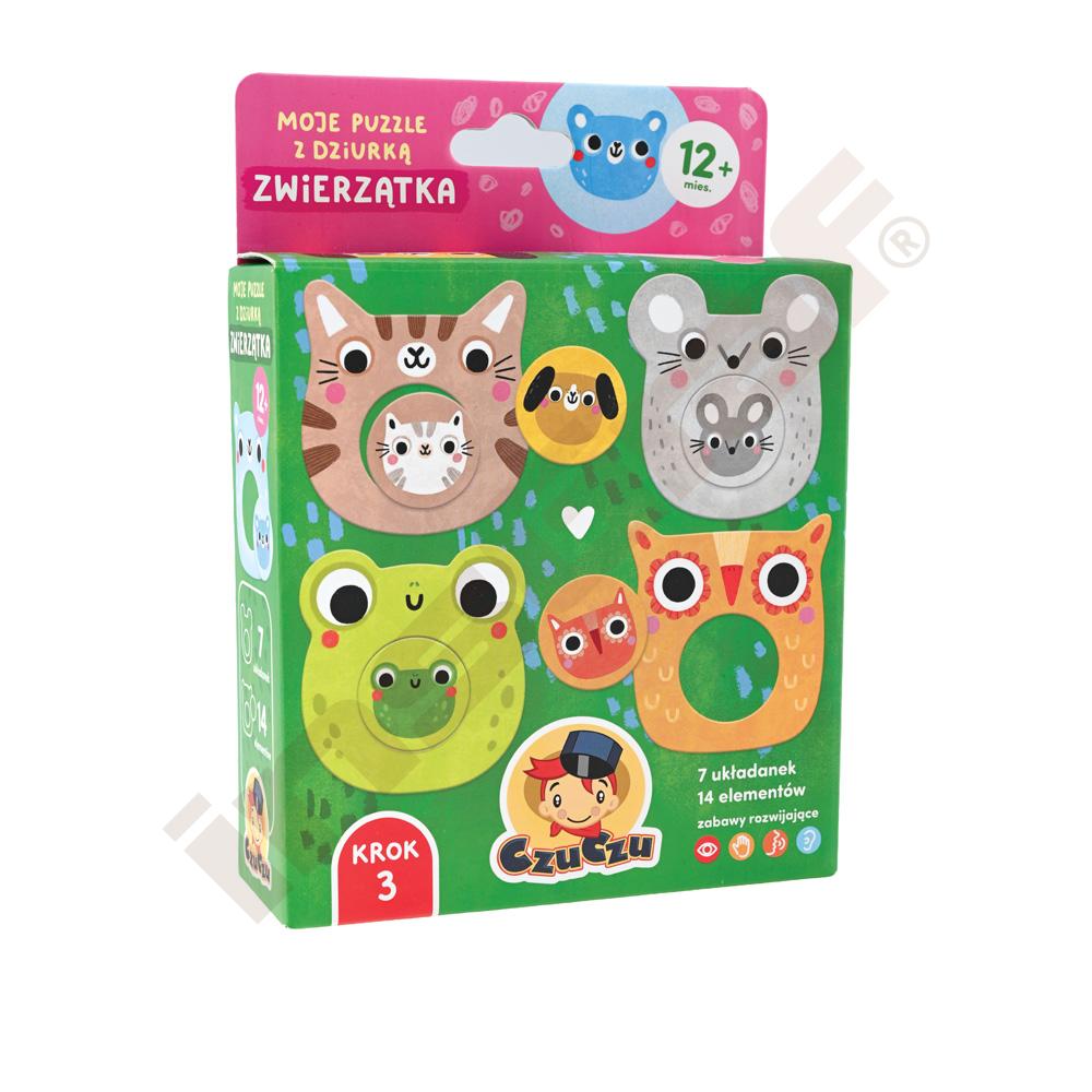 Moje první puzzle s dírkou - zvířátka M