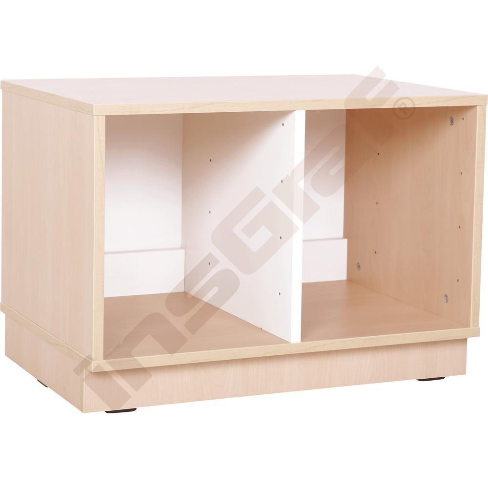 Quadro - skříňka S na plastové zásobníky - 2 sloupy - světlý javor