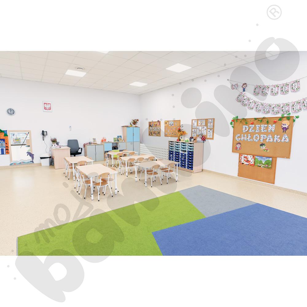 Blat Quadro klon jasny prostokątny, białe obrzeże