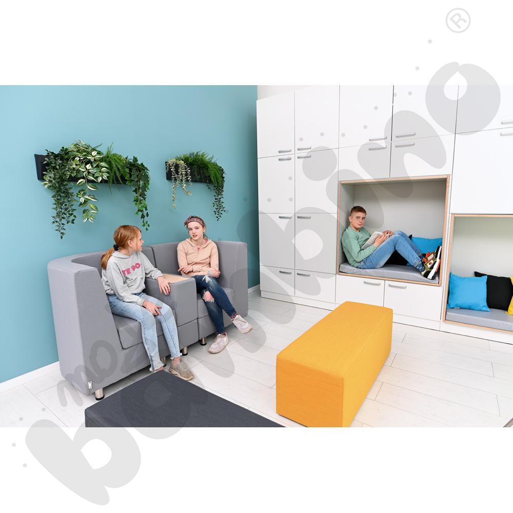 Kanapa Verba 2-osobowa ze stolikiem - szara