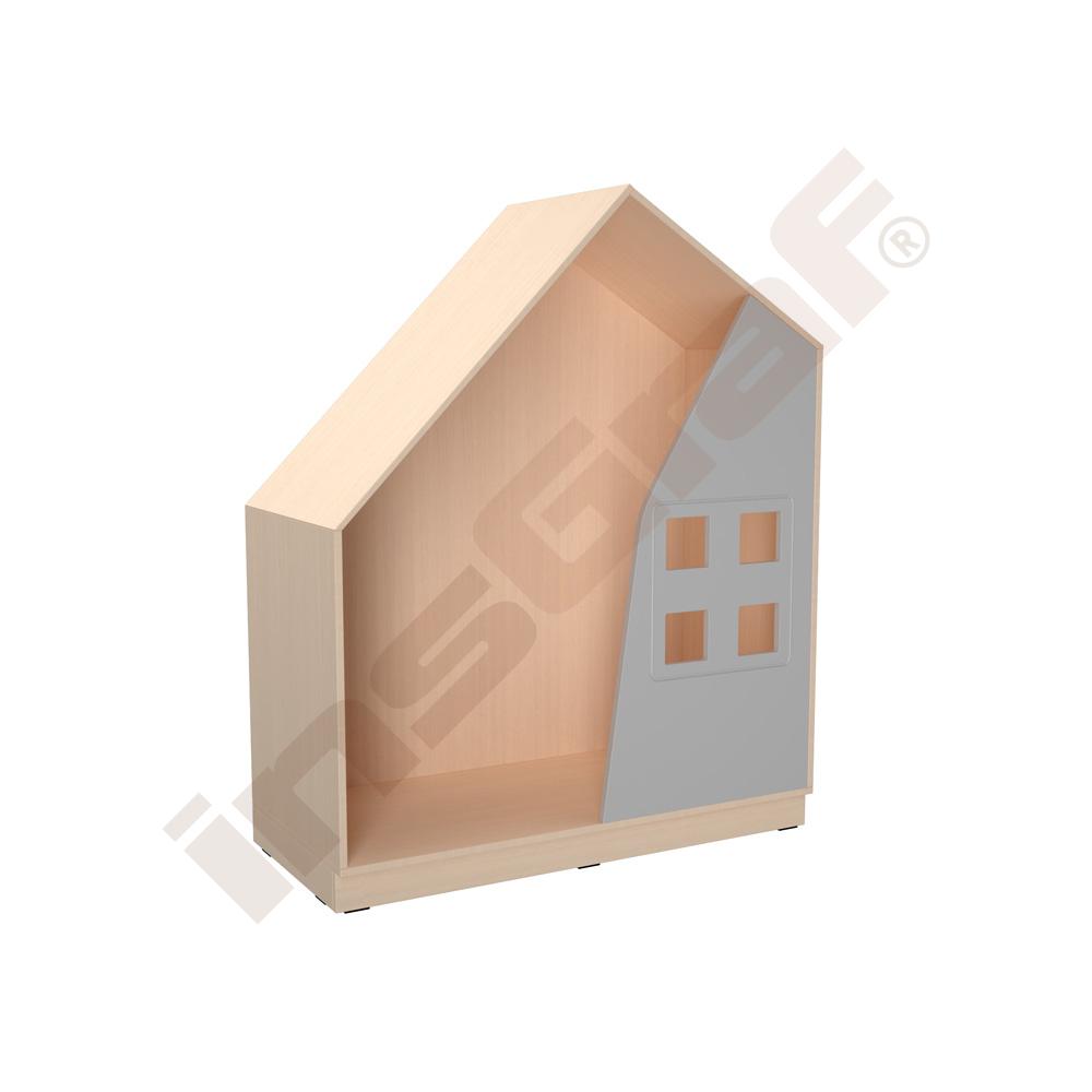 Quadro - skříňka - domeček- šedá