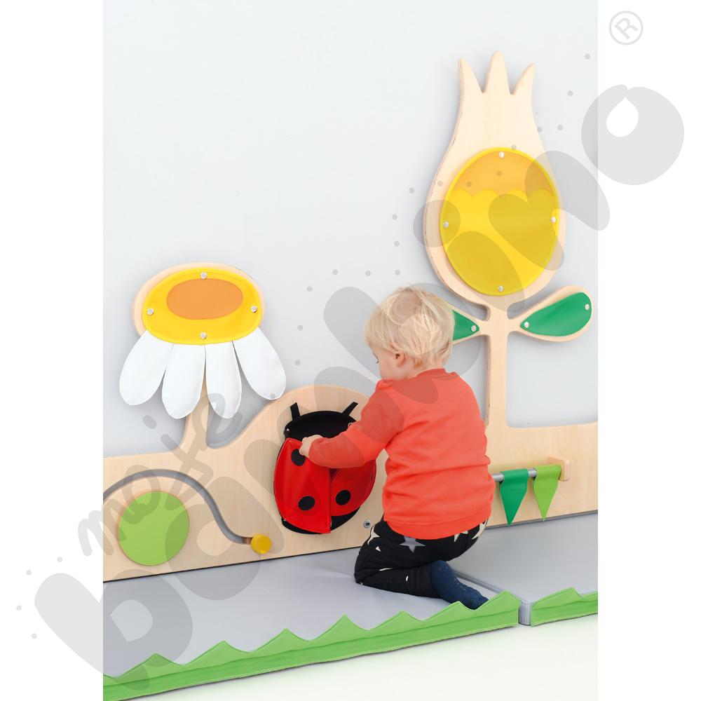 Materace prostokątne z motywem trawy,  2 szt. - szare