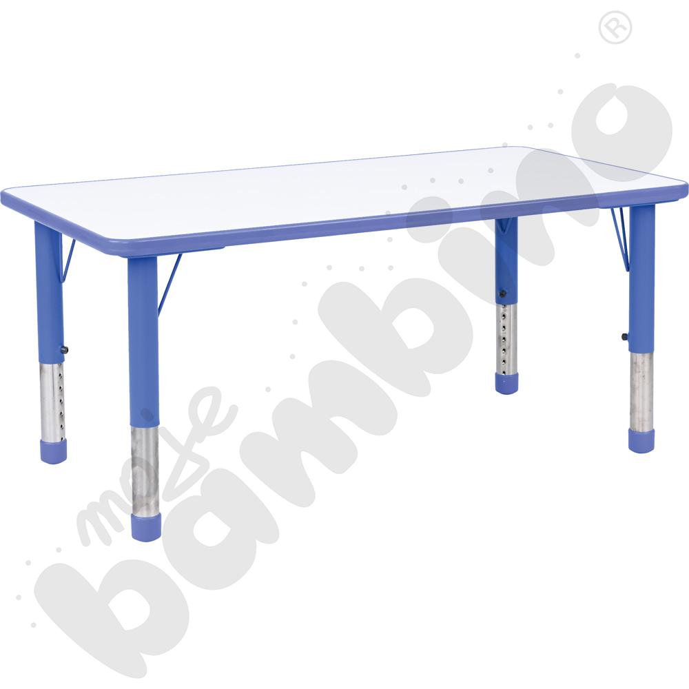 Stolik Pino prostokątny z regulowaną wysokością, rozm. 0-3 - niebieski