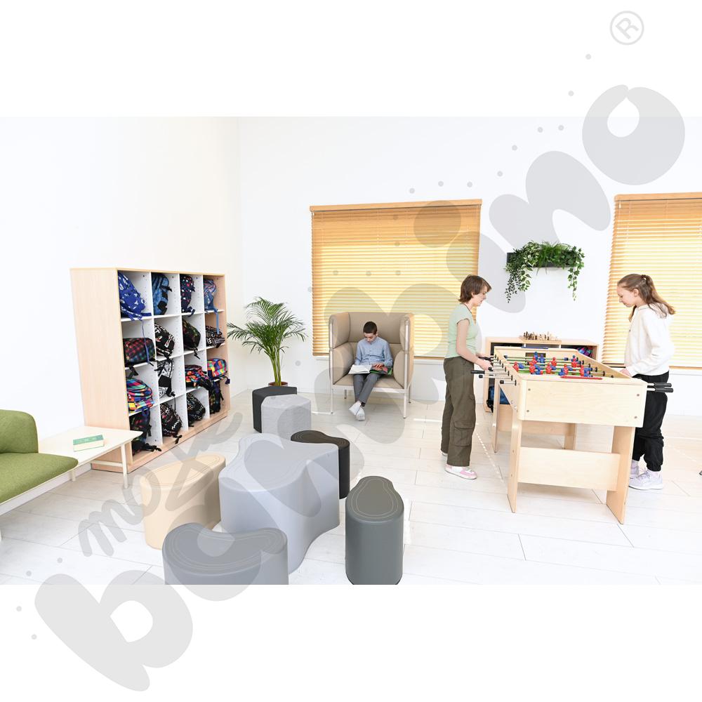 Quadro - regał XL z 3 przegrodami i 3 półkami - klon jasny