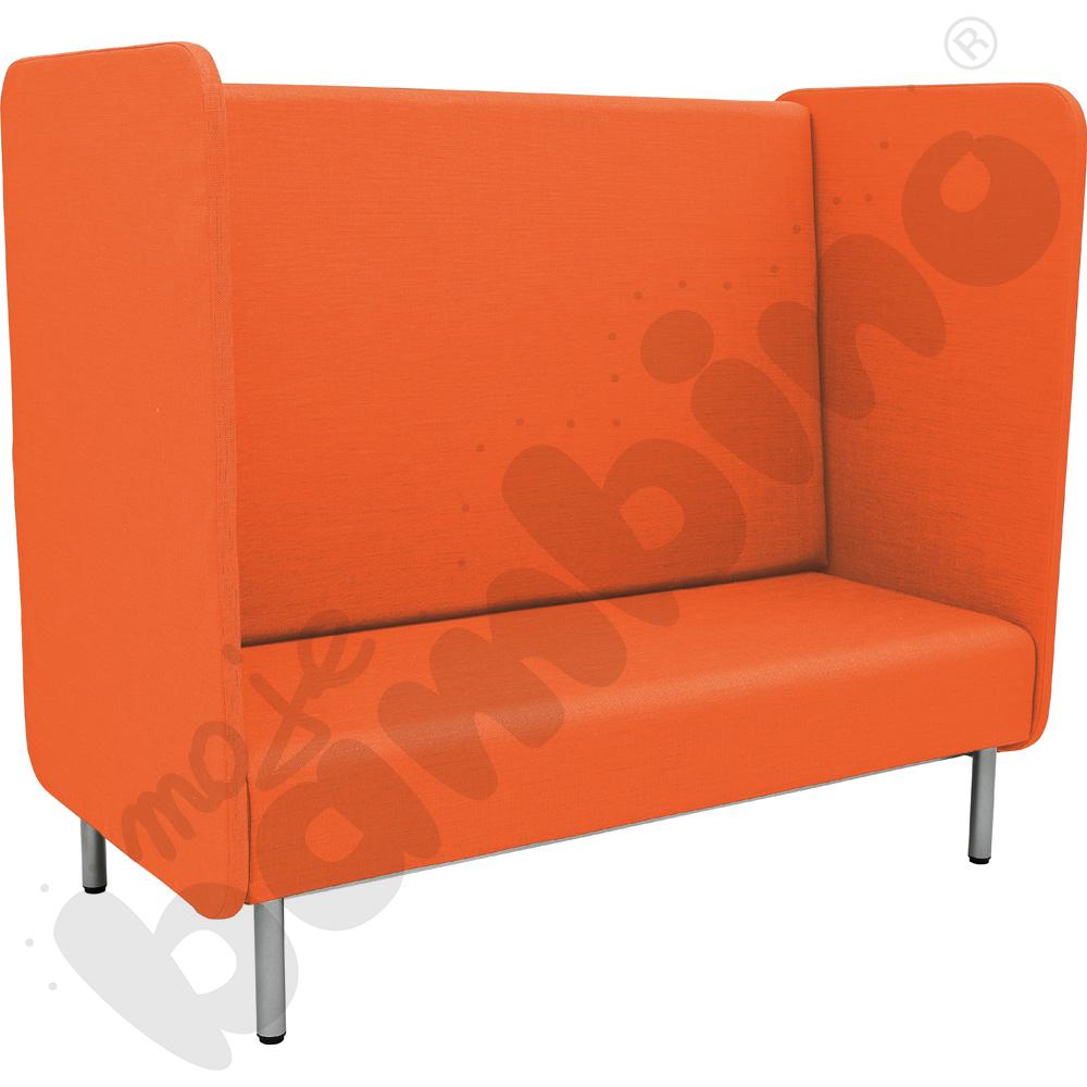 Fotel Inflamea 1 z wysokim oparciem, 3-os. - pomarańczowy