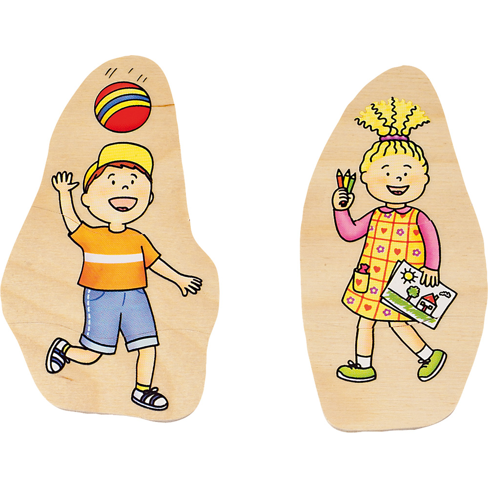 Edukačné viacvrstvové puzzle - babka a dedko