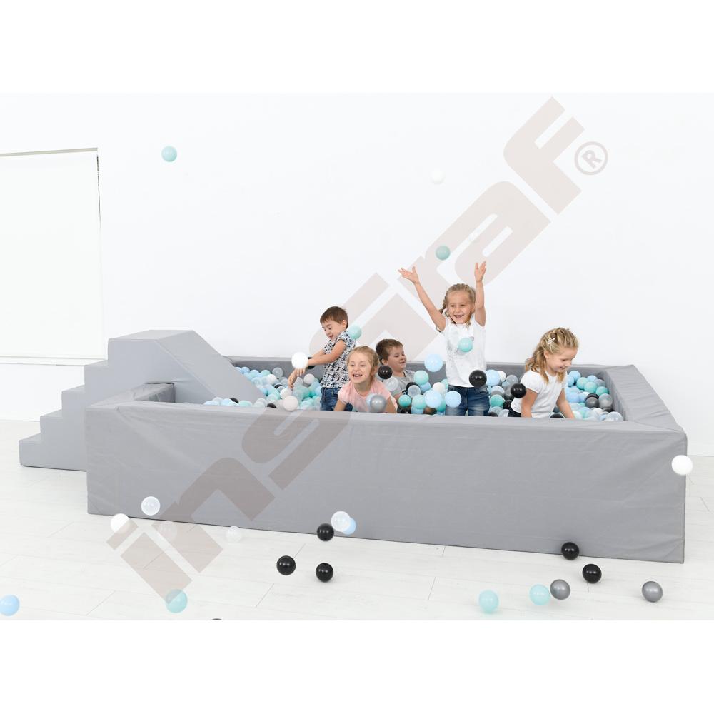 Schůdky se skluzavkou, doplněk k suchým bazénům vysokým 60 cm