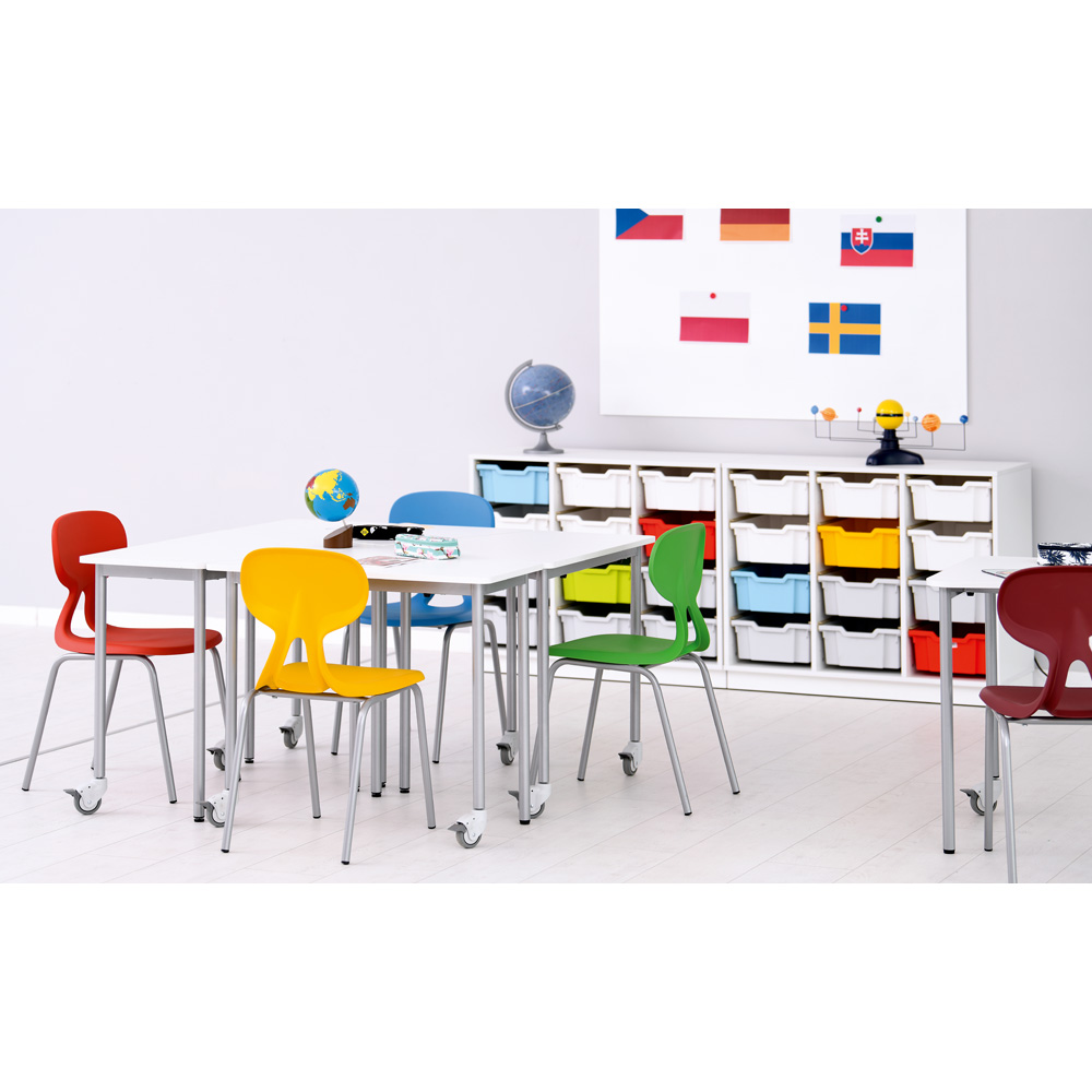 Stolička Colores veľ. 6, výška 46 cm - k stolom 76 cm - zelená