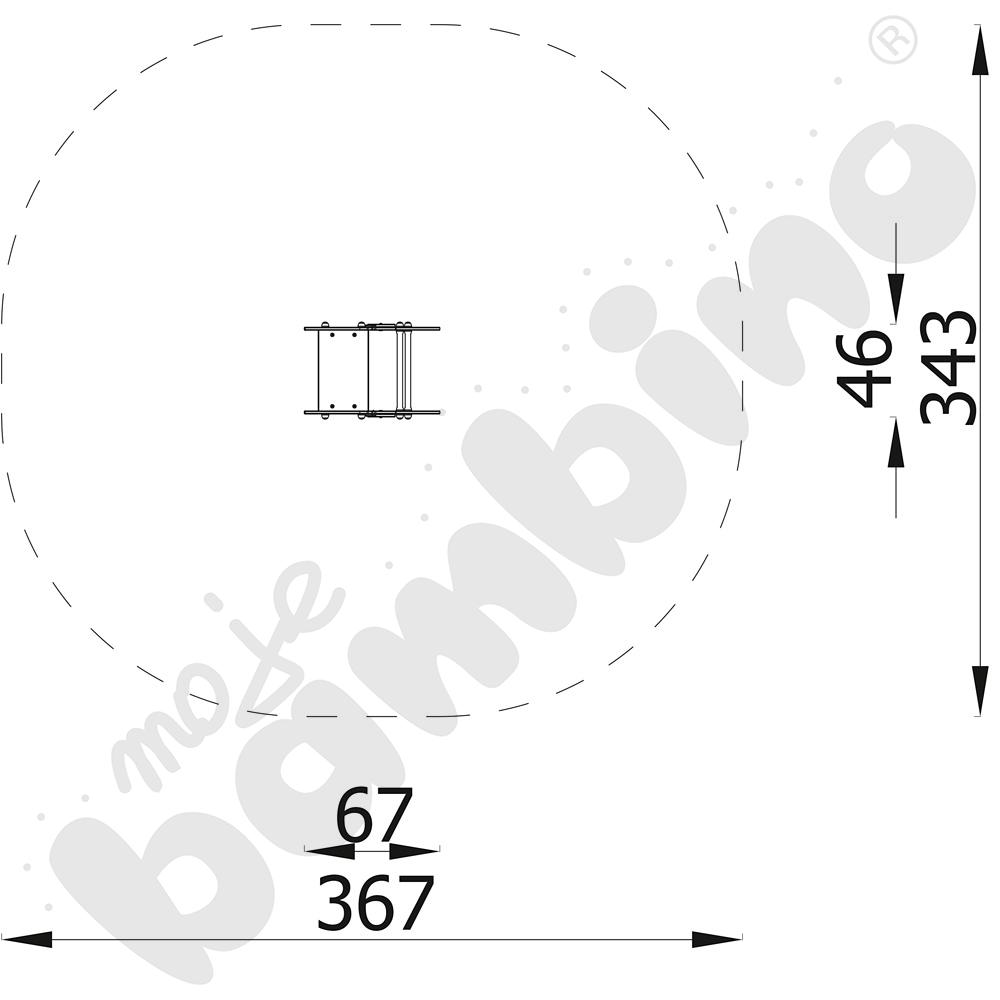 Sprężynowiec Jabłko na podstawie betonowej