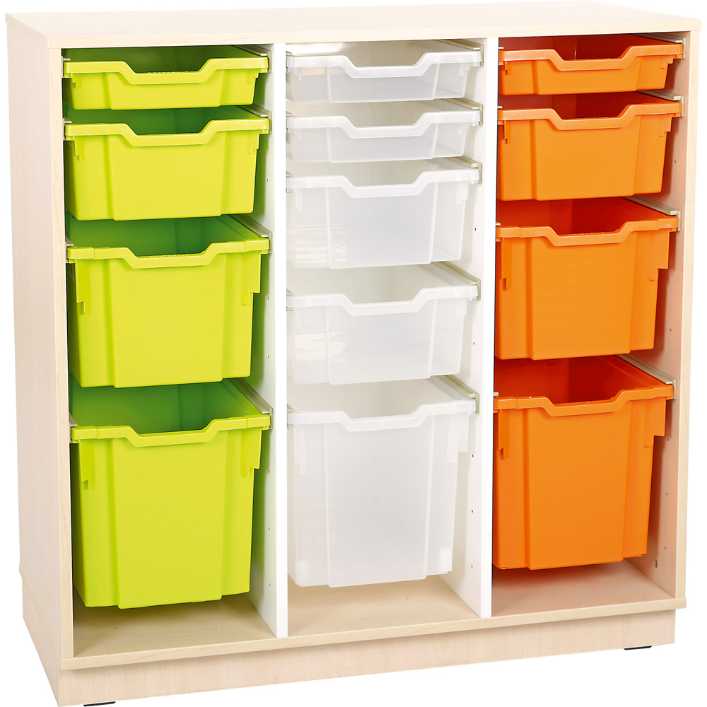 Quadro - skrinka M+ na plastové úložné boxy - s 2 predelmi