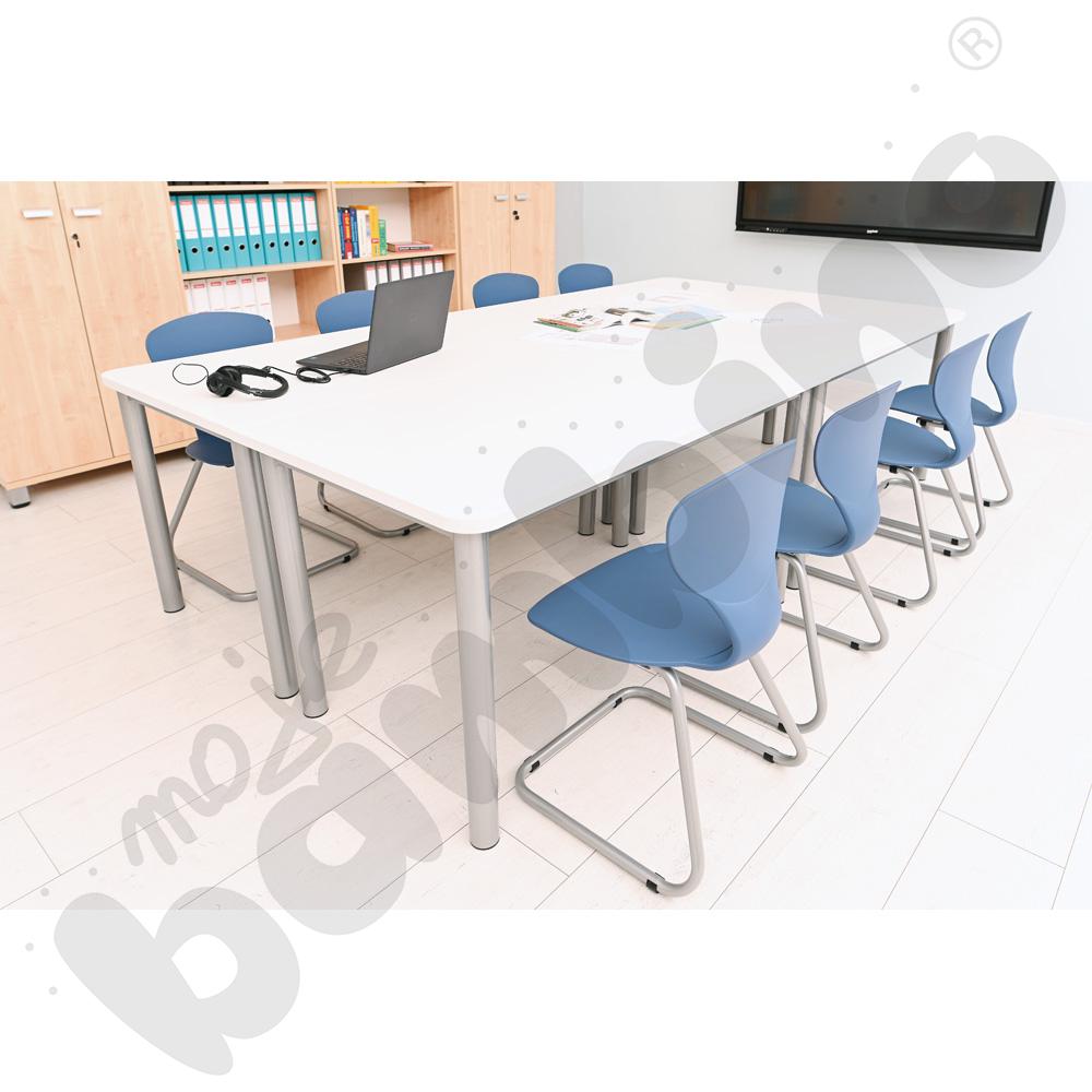 Stół konferencyjny prawy biały