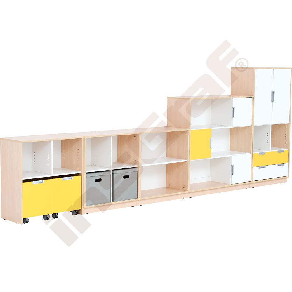 Quadro - sestava 179, dvířka 90°, korpusy světlý javor