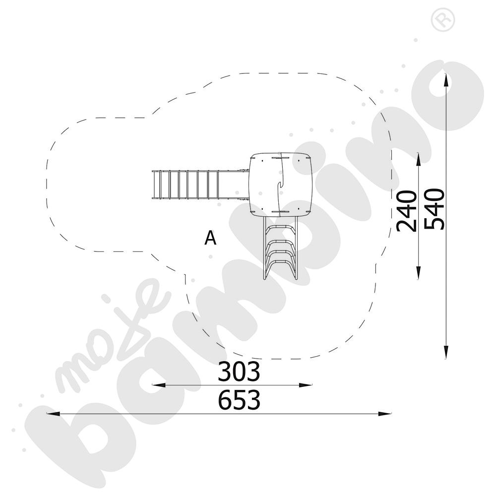 Orbis - wieża 6, drewniane słupy