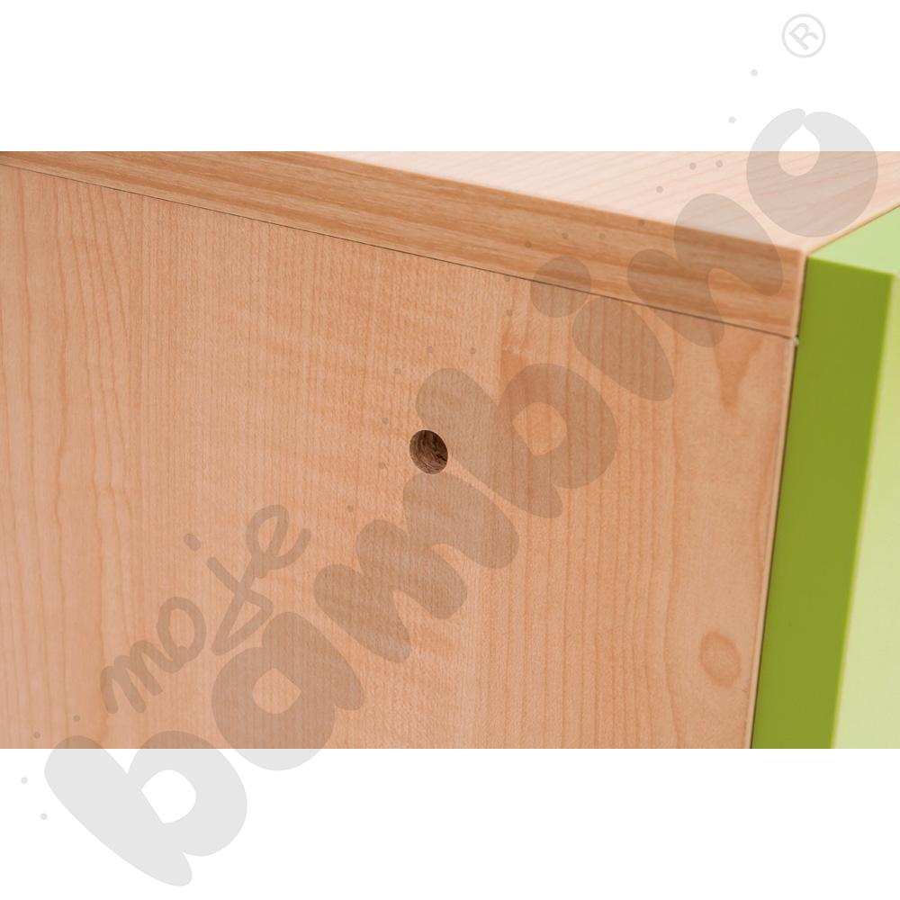 Domkowo - regał zielony z przegrodą