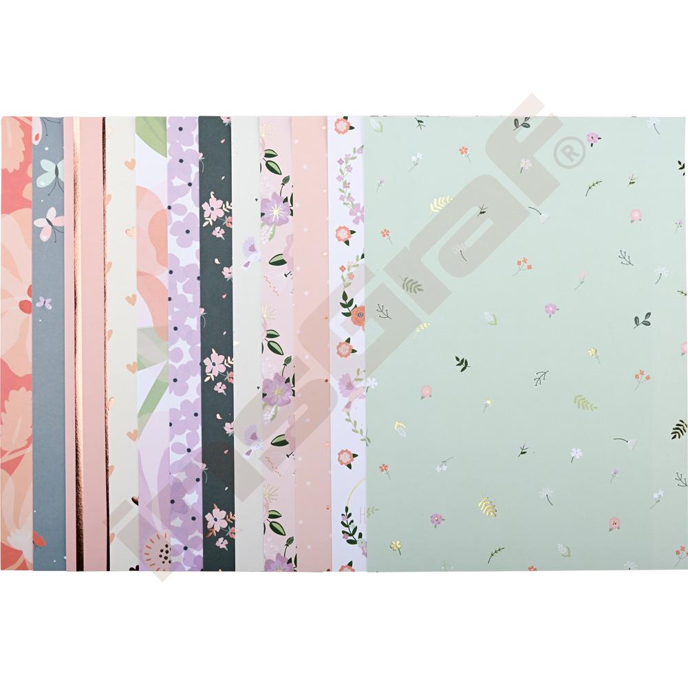 
Bastelpapier mit Blumenmuster
