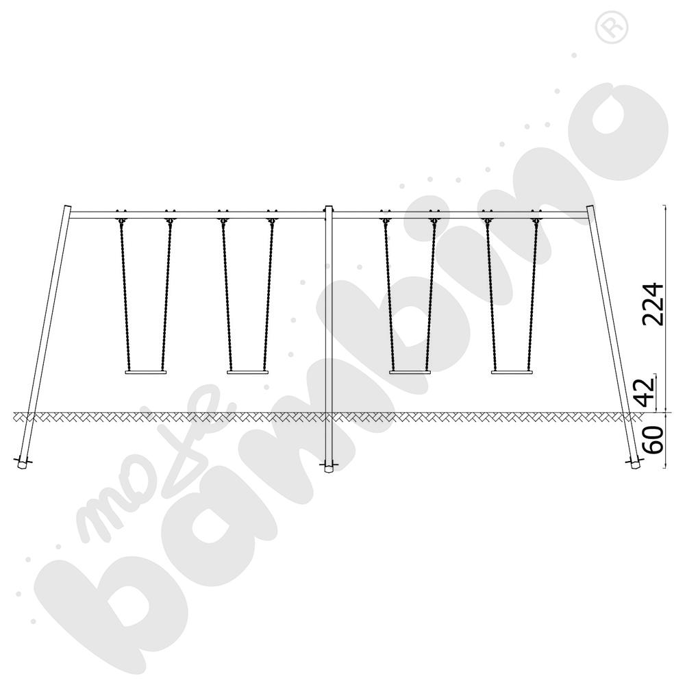 Quadro - stelaż do huśtawki poczwórnej
