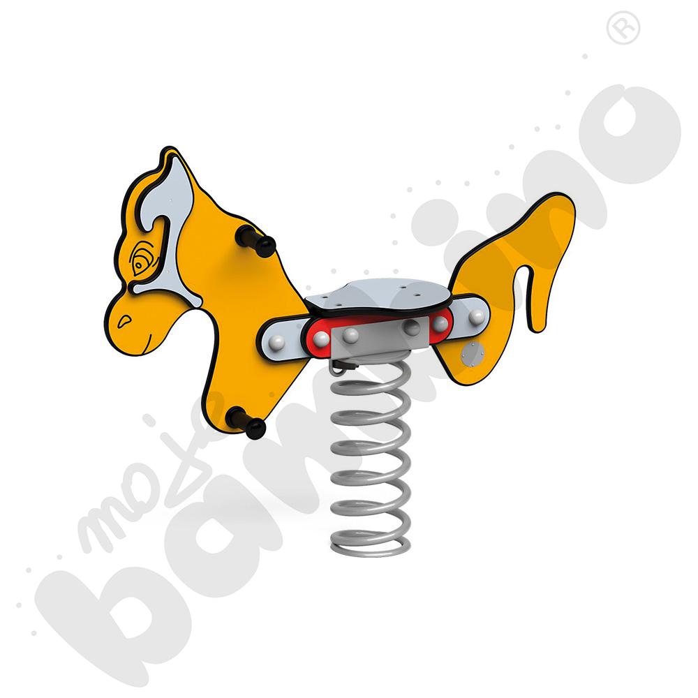 Quadro Simple - sprężynowiec Konik na podstawie metalowej