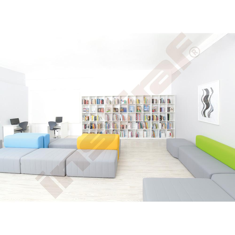 Pohovka Modern Plus, snížená hořlavost, šedo-zelená 