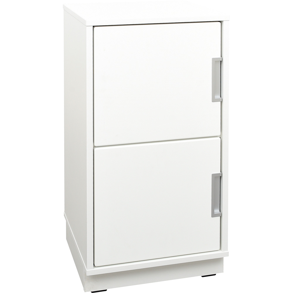 Quadro - stĺpová skrinka M s 1 policou, biela