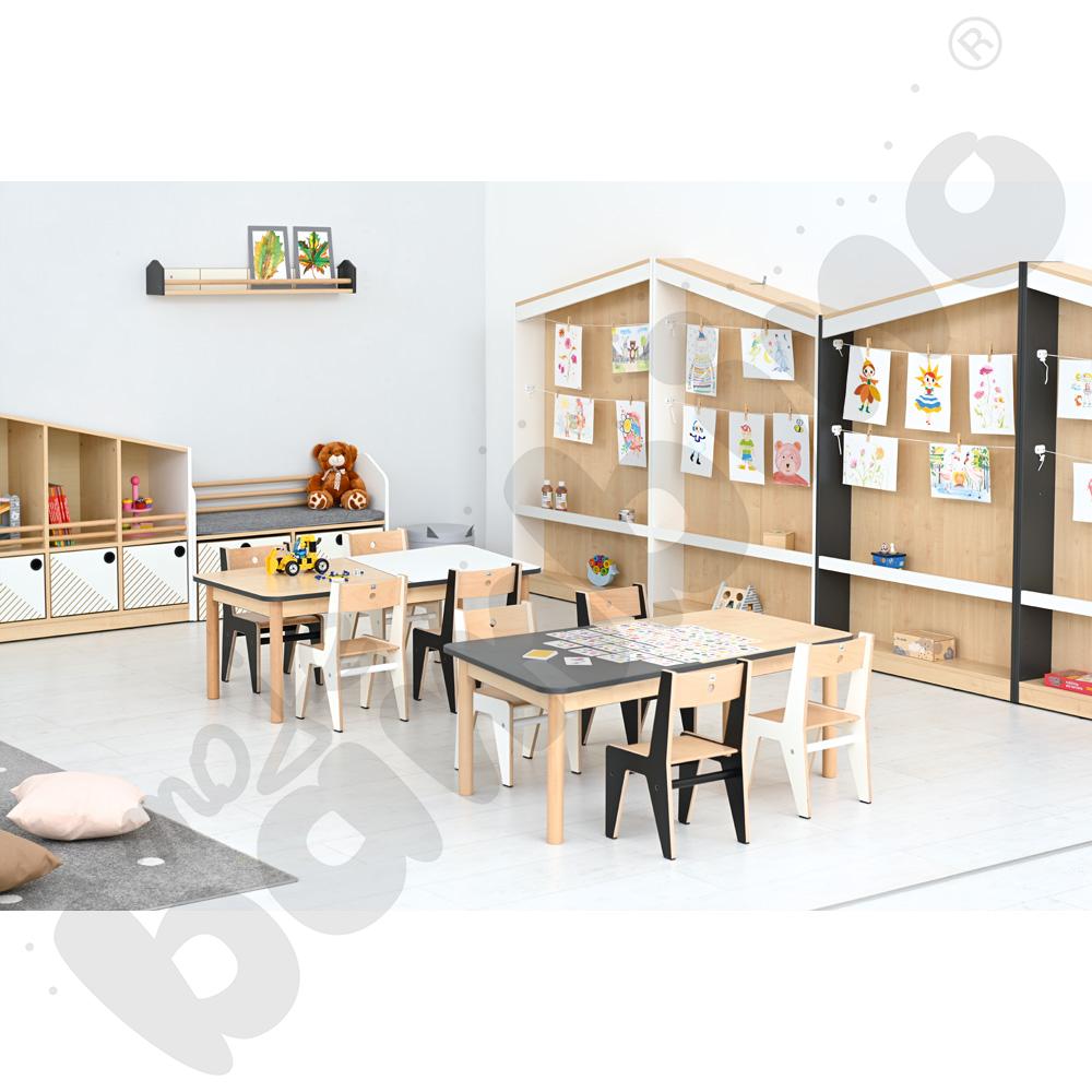 Czarne krzesło FLO 26 cm