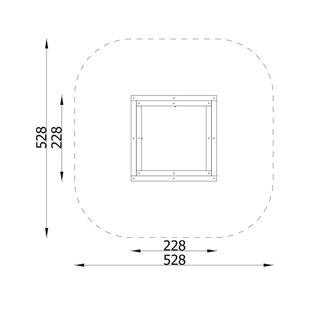 Pieskovisko z drevených dosiek 2x2 m