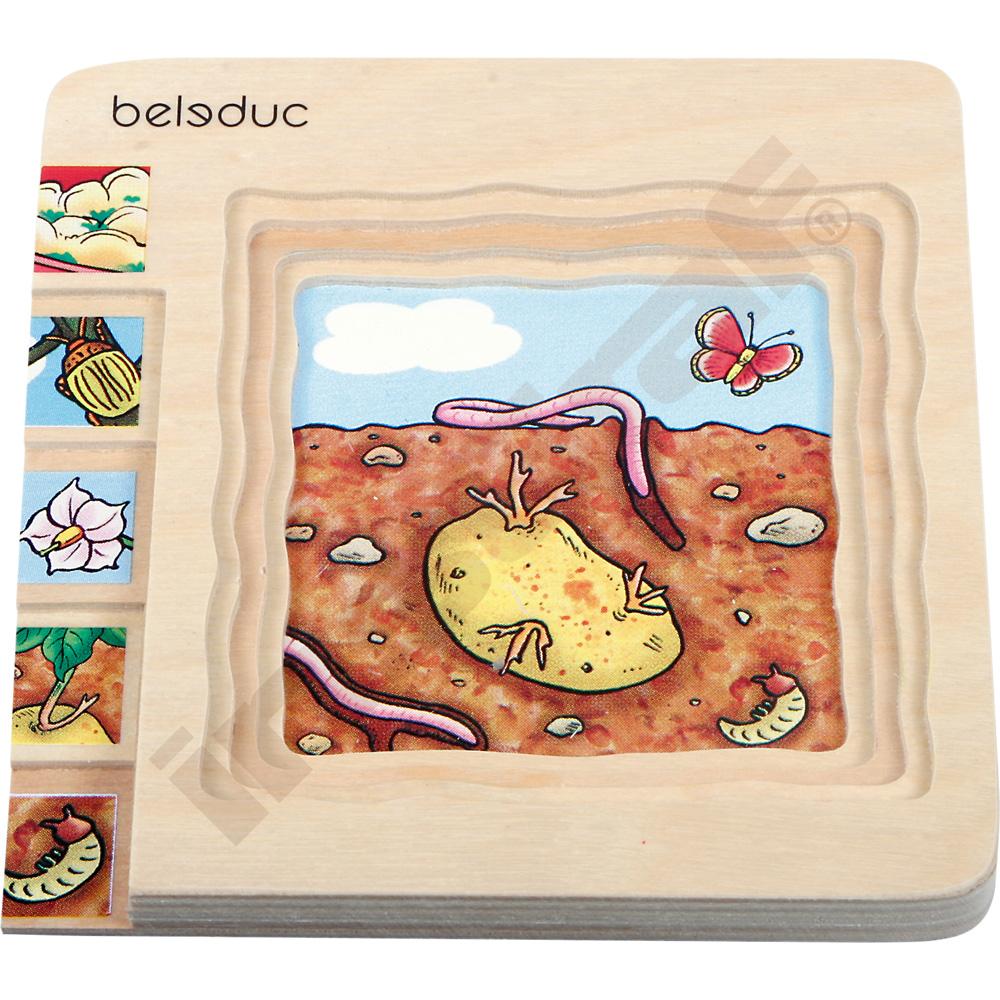 Edukační vícevrstvé puzzle - brambory