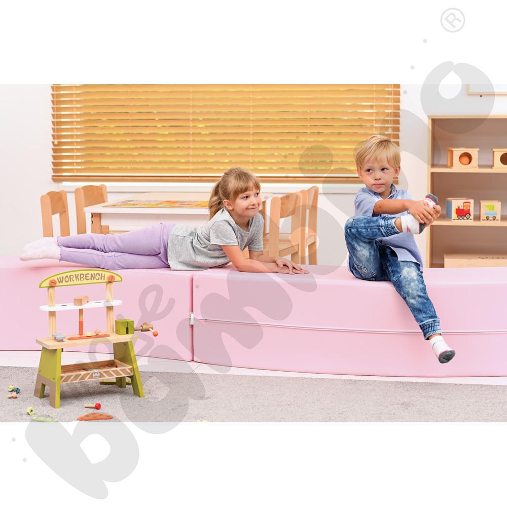 Siedzisko Paolo długie, jasnoróżowy pastel