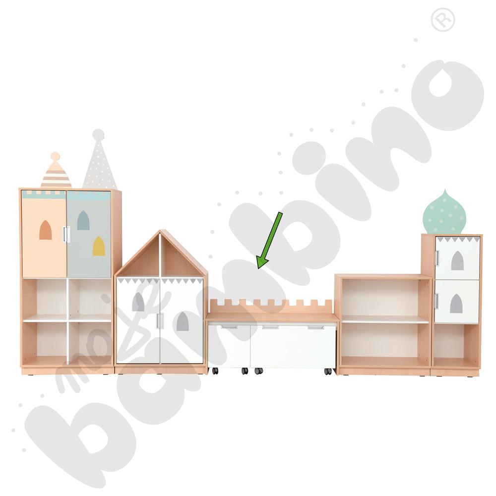 Quadro - ławeczka Pałac ze skrzyniami - klon jasny