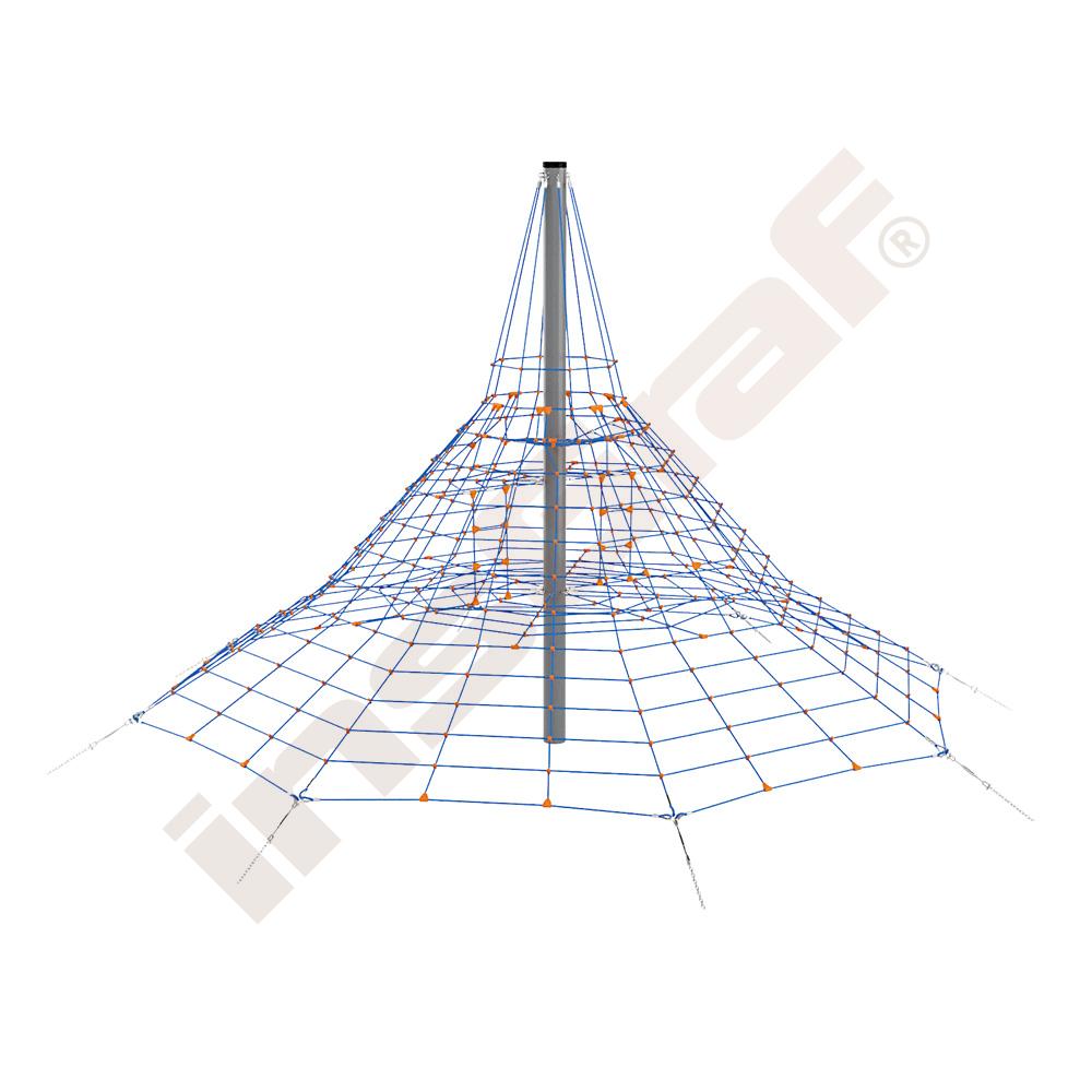 Seil-Pyramide Zauberhut, blau-orange
