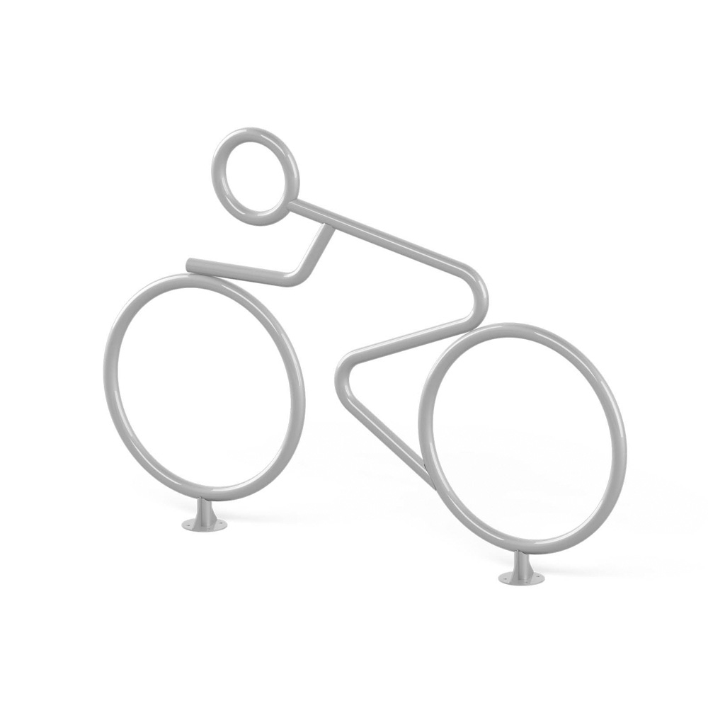 Stojan na bicykel - bicyklista