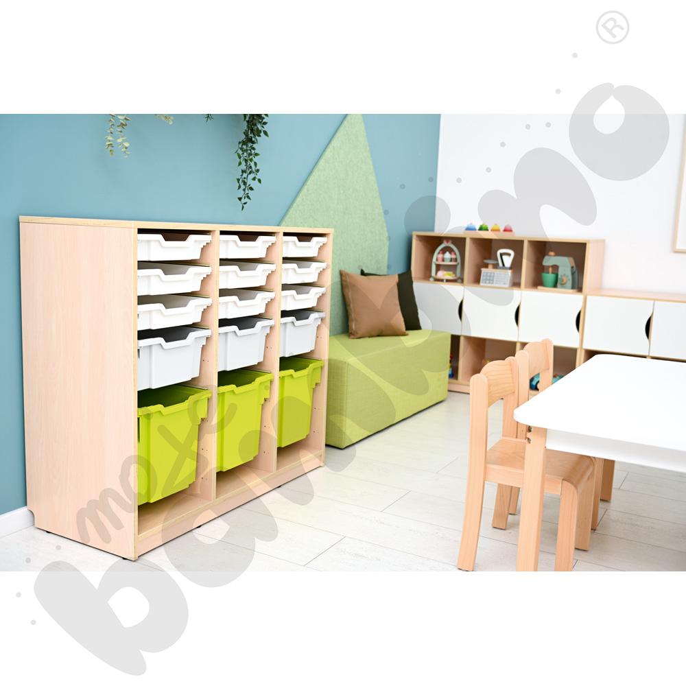 Szafka Feria na pojemniki średnia, klon jasny