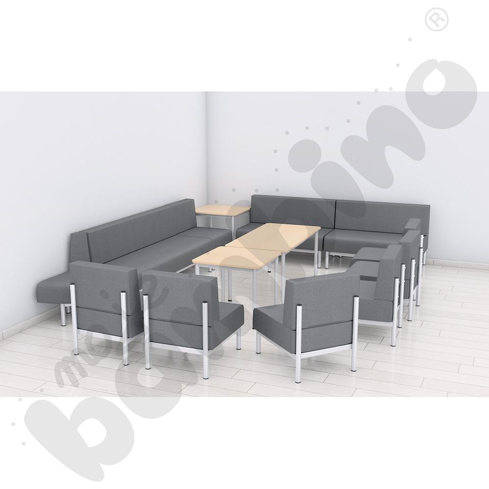 Fotel narożny Inflamea 1 - jasnoszary