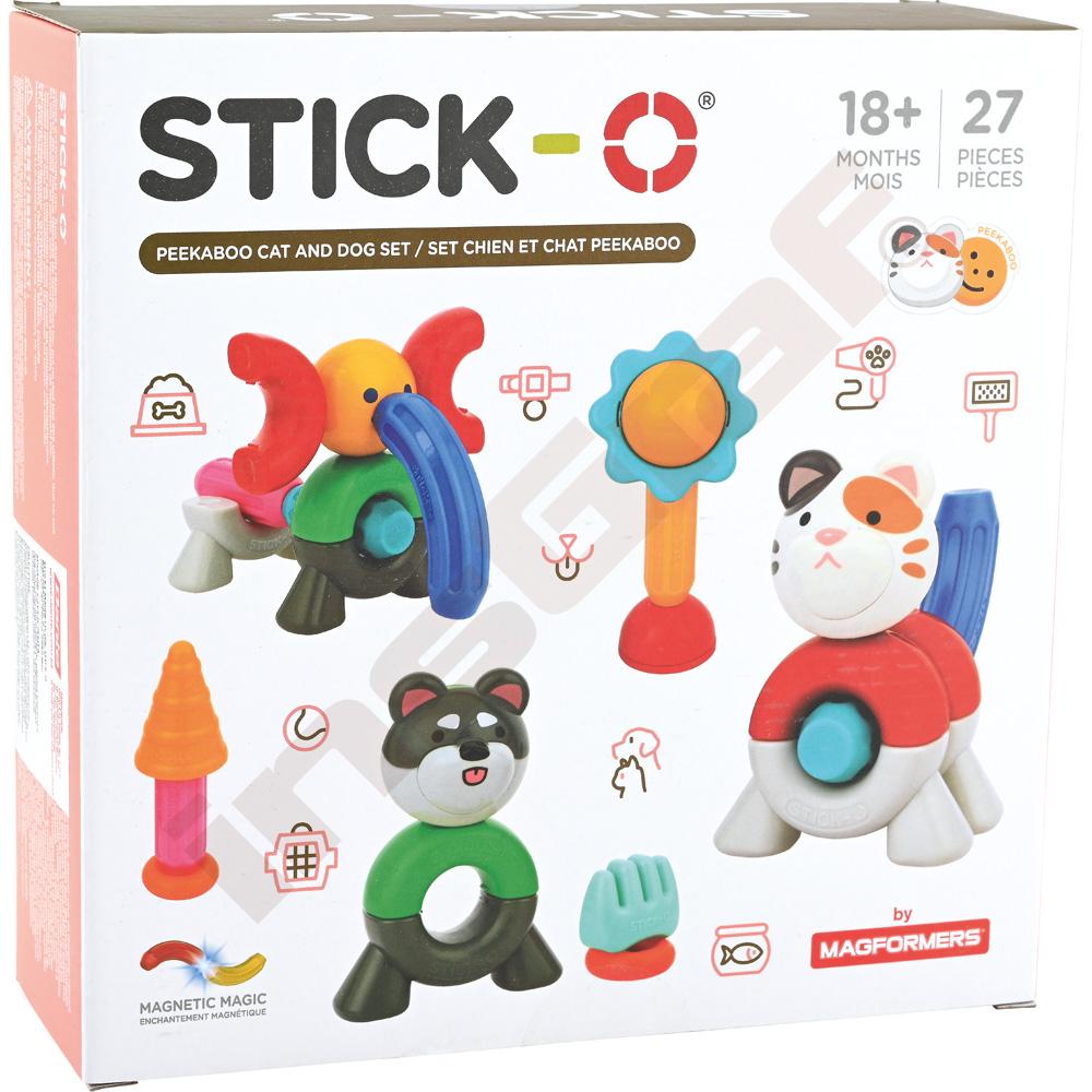 Magformers Stick-0 Peekaboo mačka a pes