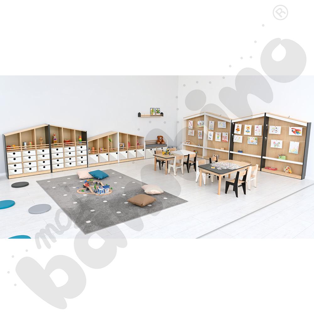 Szafka na prace plastyczne FLO prawa antracyt