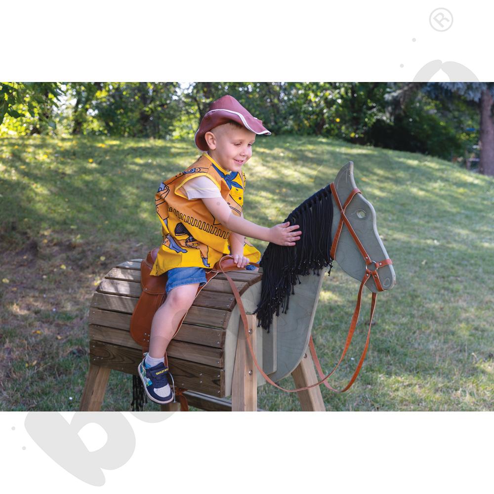 Siodło i uzda do drewnianego konia 