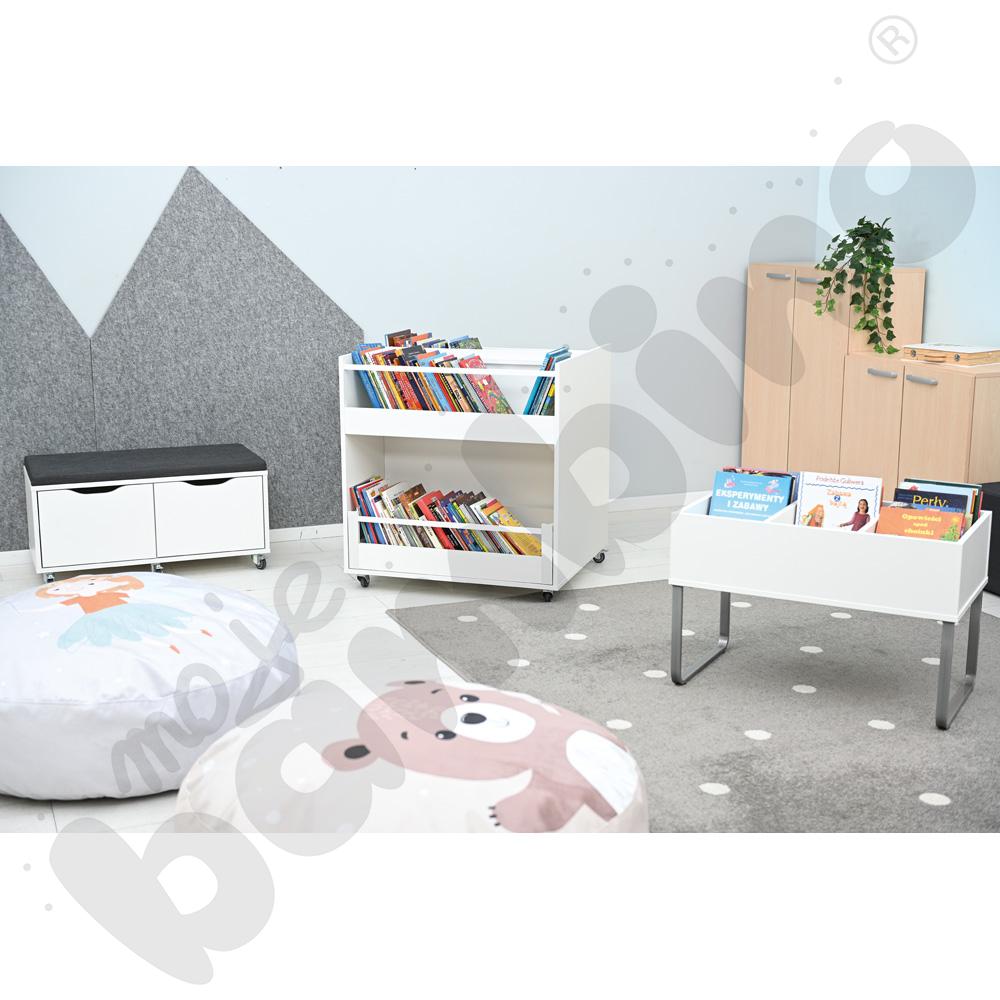 Biblioteczka stojąca Grande, wys. 55  - biała