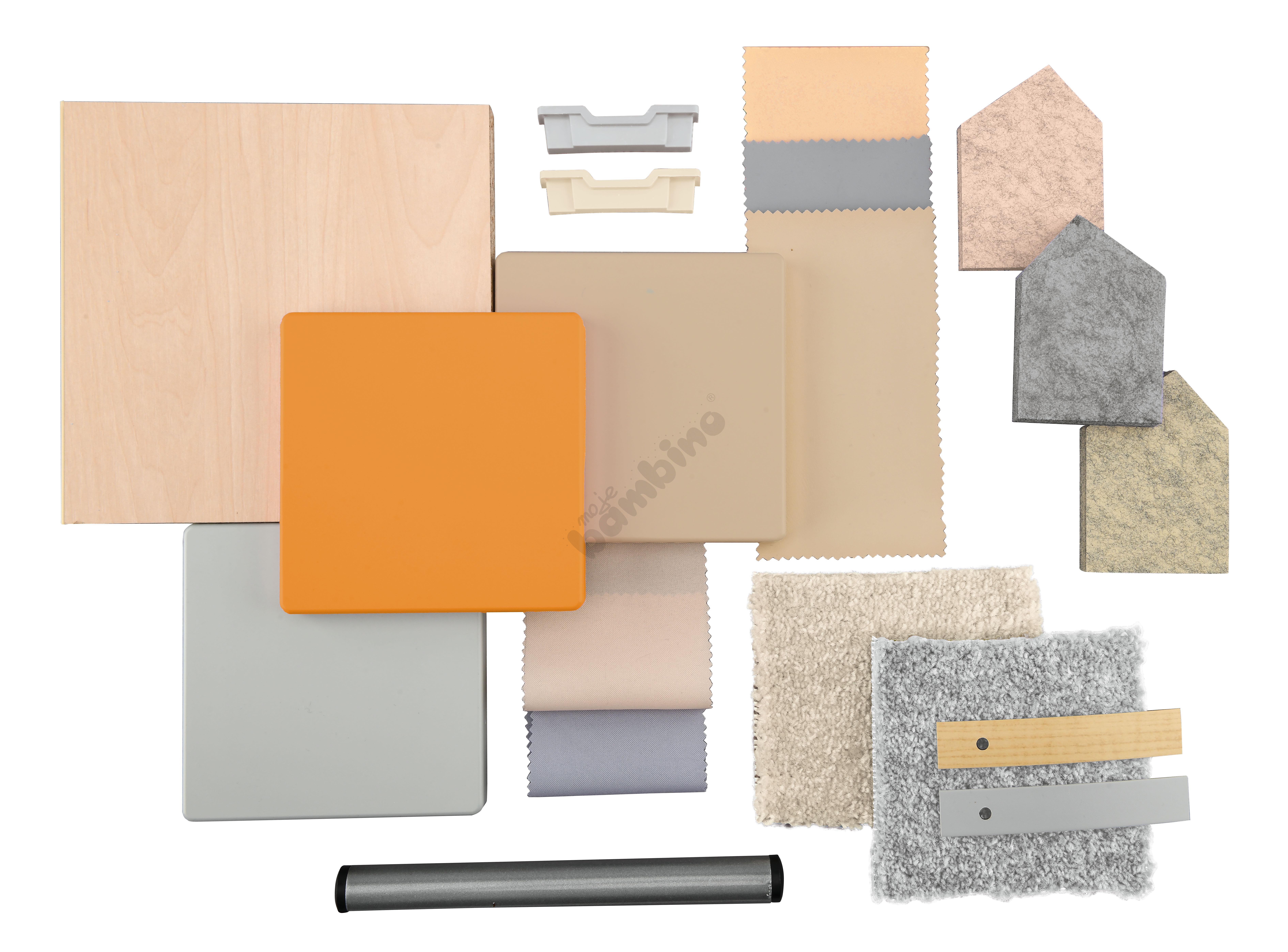 Sala przedszkolna Quadro w kolorystyce pomarańczowej 