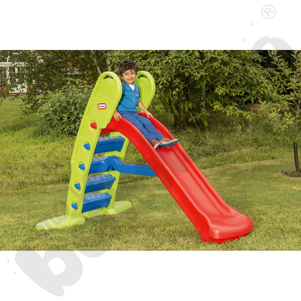 Wielka zjeżdżalnia zielono-czerwona