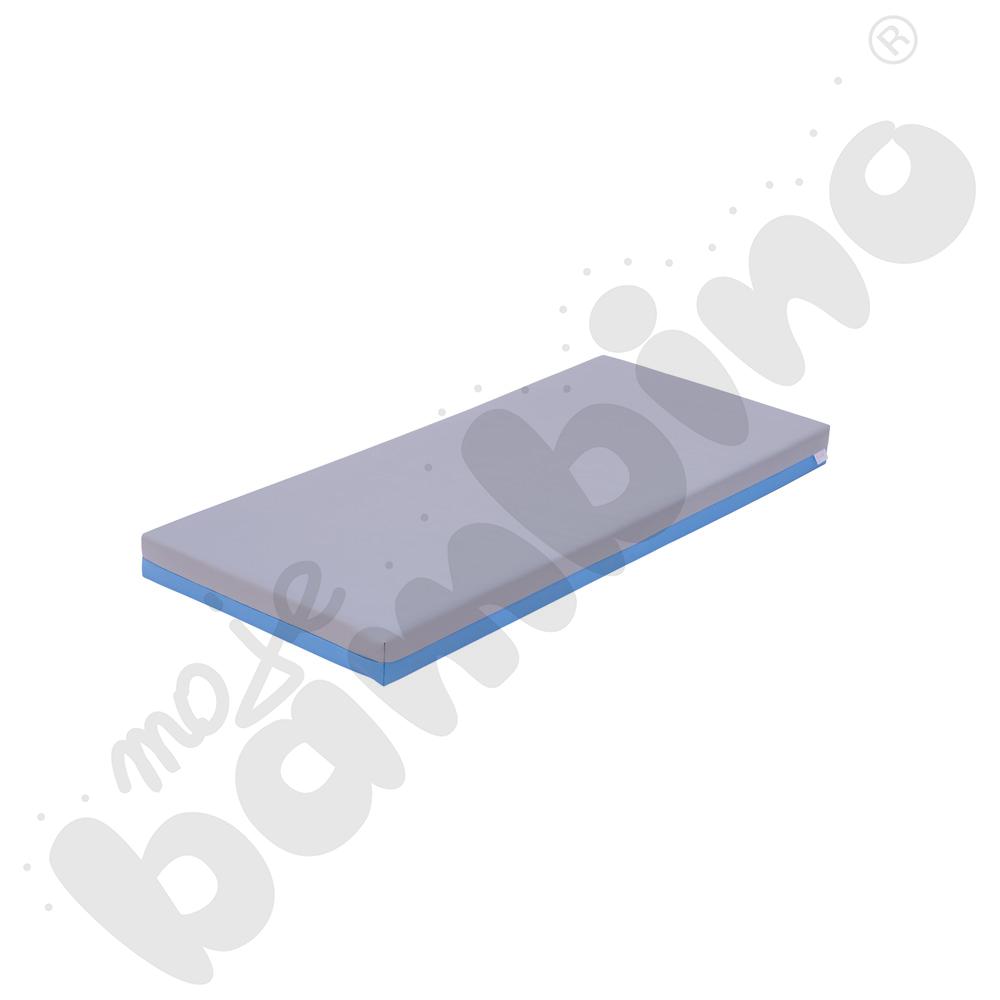 Materac żłobkowy jasnoniebiesko-szary