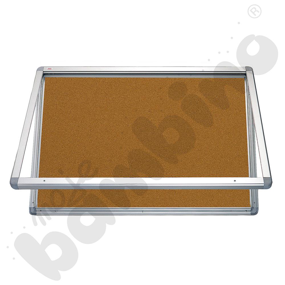 Gablota wewnętrzna otwierana do góry korkowa 120 x 90 cm