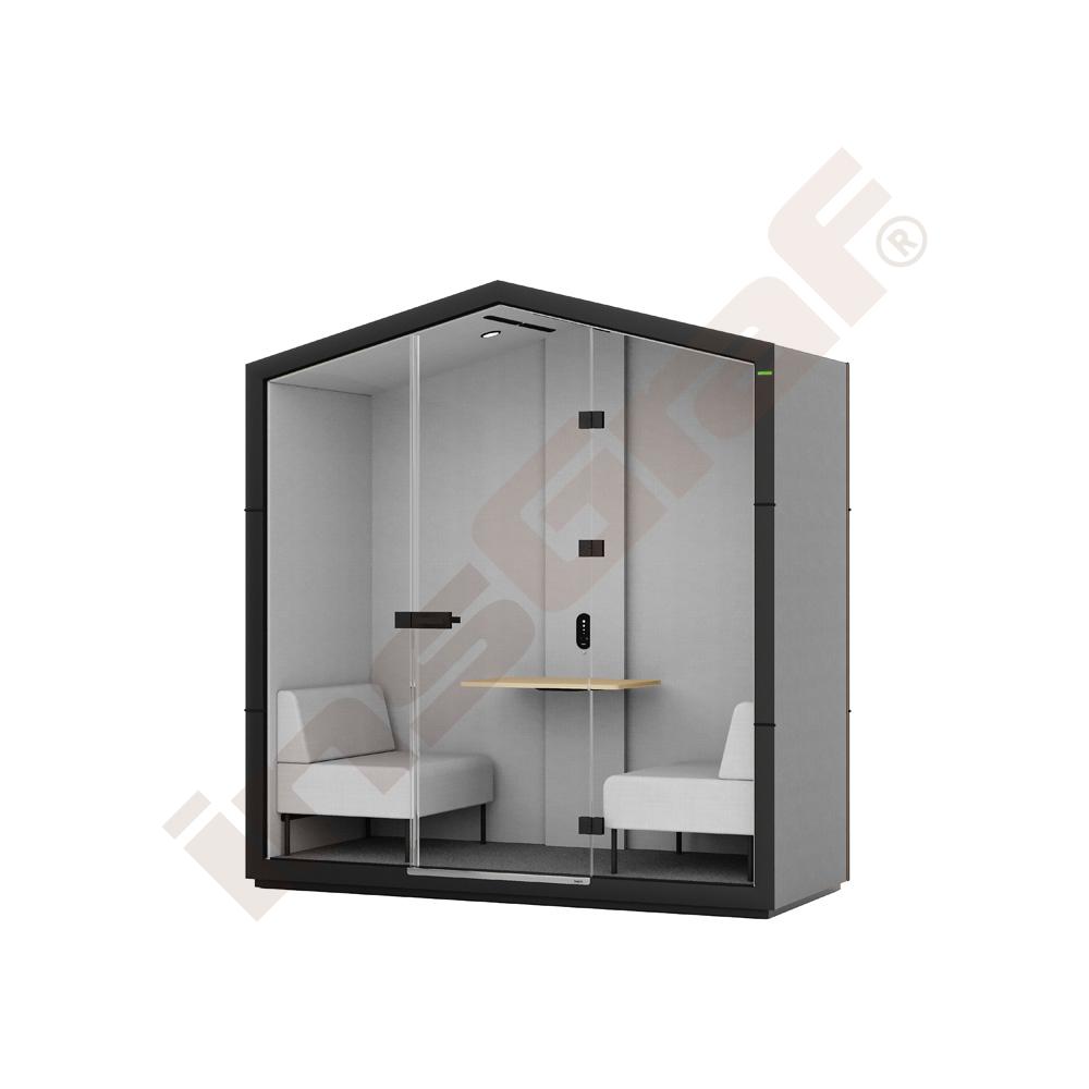 Akustická buňka Silent Relax pro 2 osoby - šedá