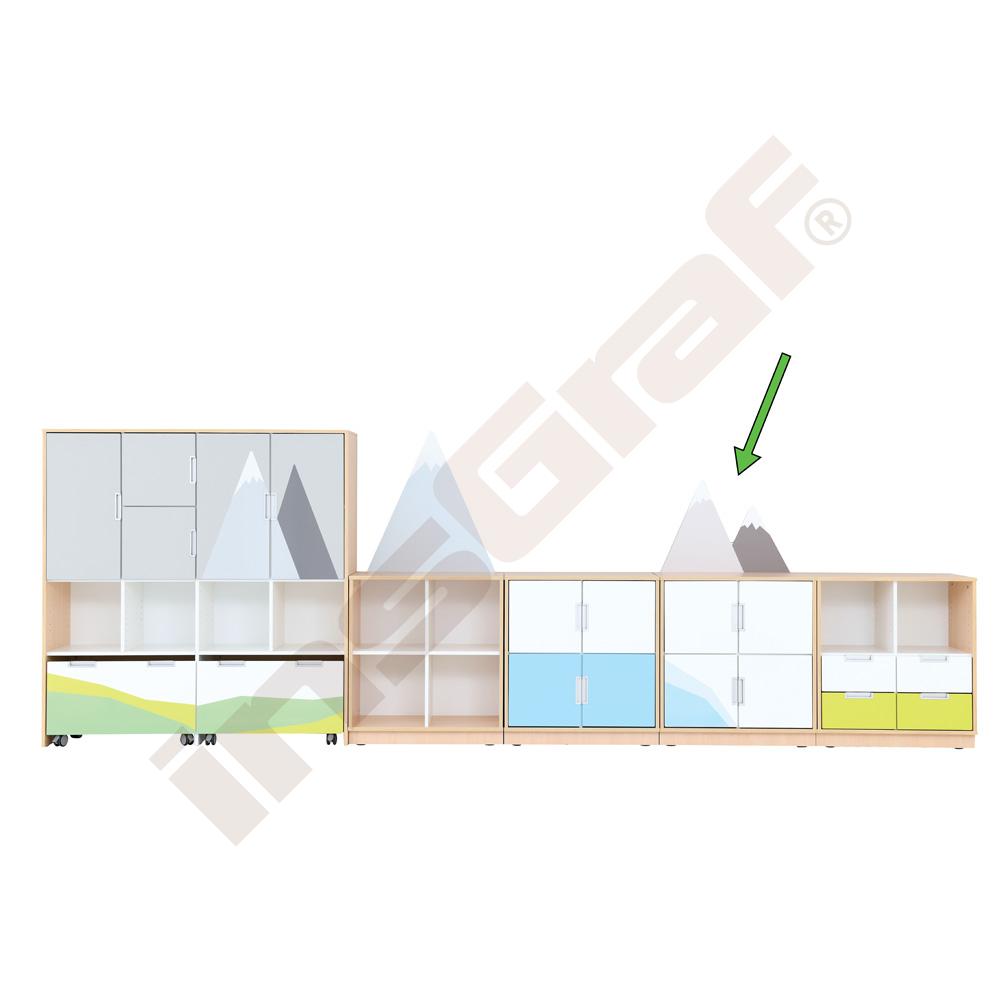 
Quadro - Alpenblick, Schrank M mit Mittelwand und Applikation - Ahorn Jylland
