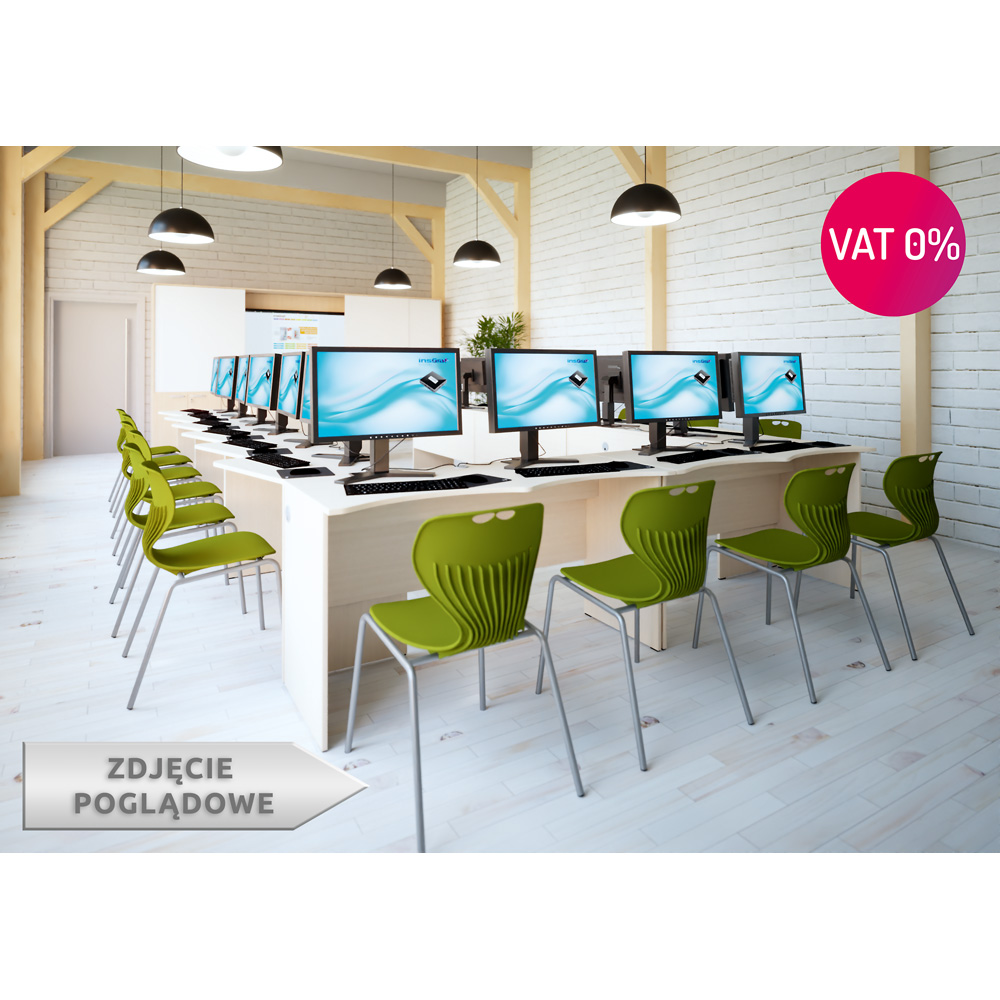 SmartLab – kompleksowa pracownia terminalowa na 20 stanowisk – krzesła zielone