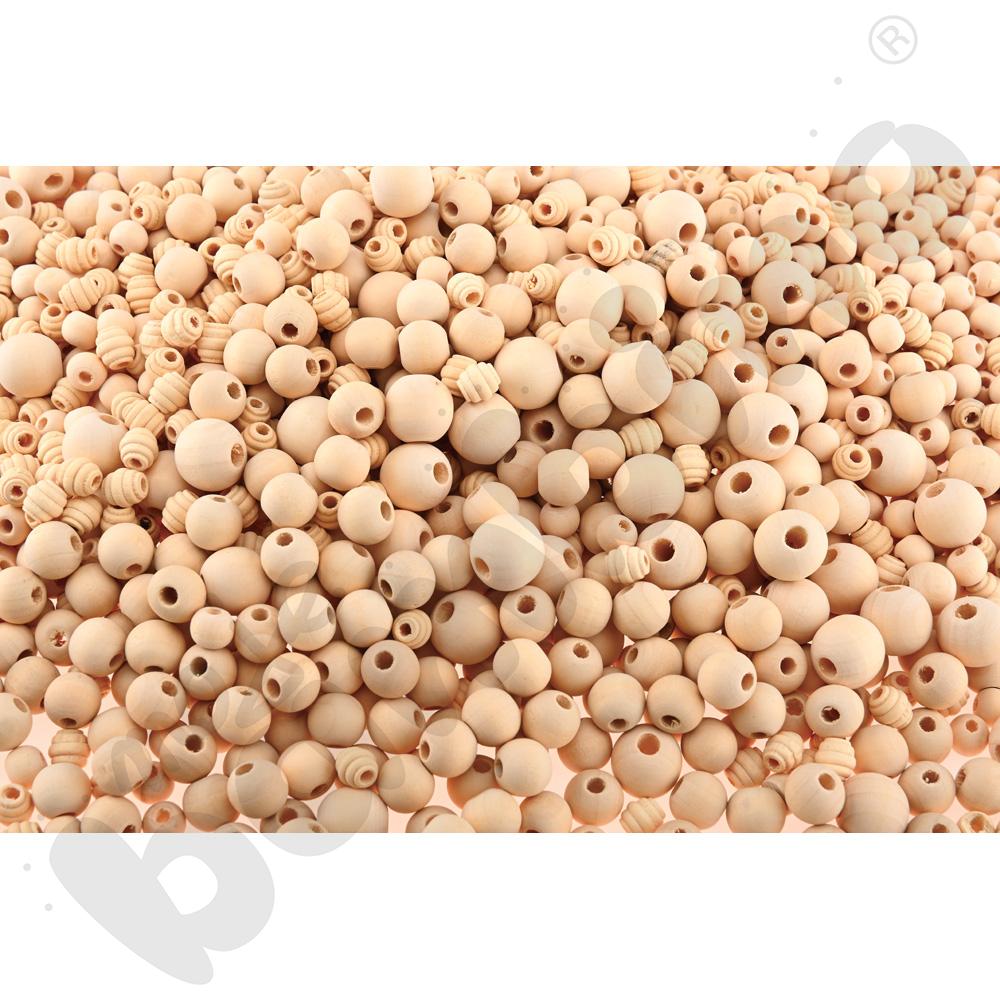 Drewniane koraliki naturalne