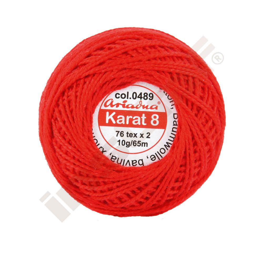 Priadza na vyšívanie červená, 10 ks