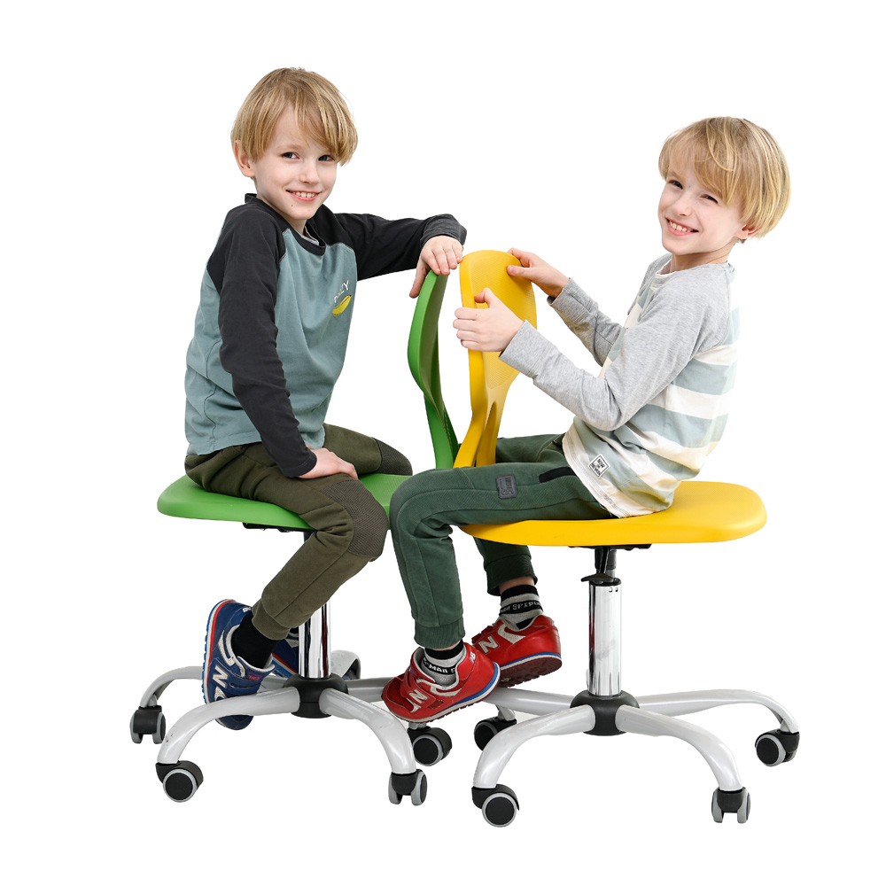 Colores otočná stolička na kolieskach s reg. výšky od 42 do 47 cm - zelená