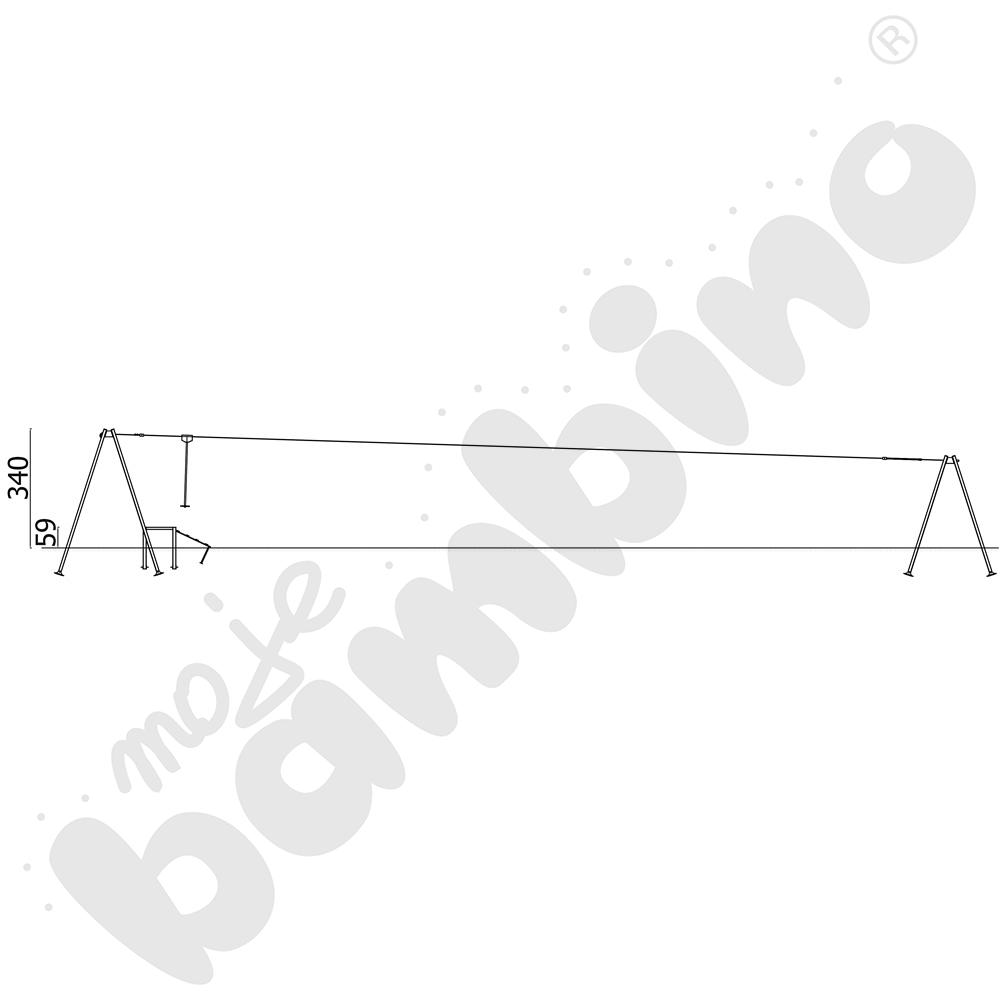 Zjazd linowy pojedynczy