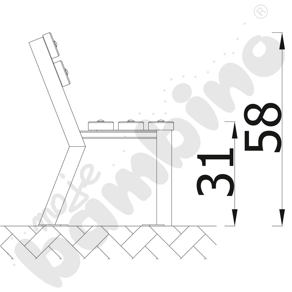 Ławka dziecięca Gapcio, mahoń